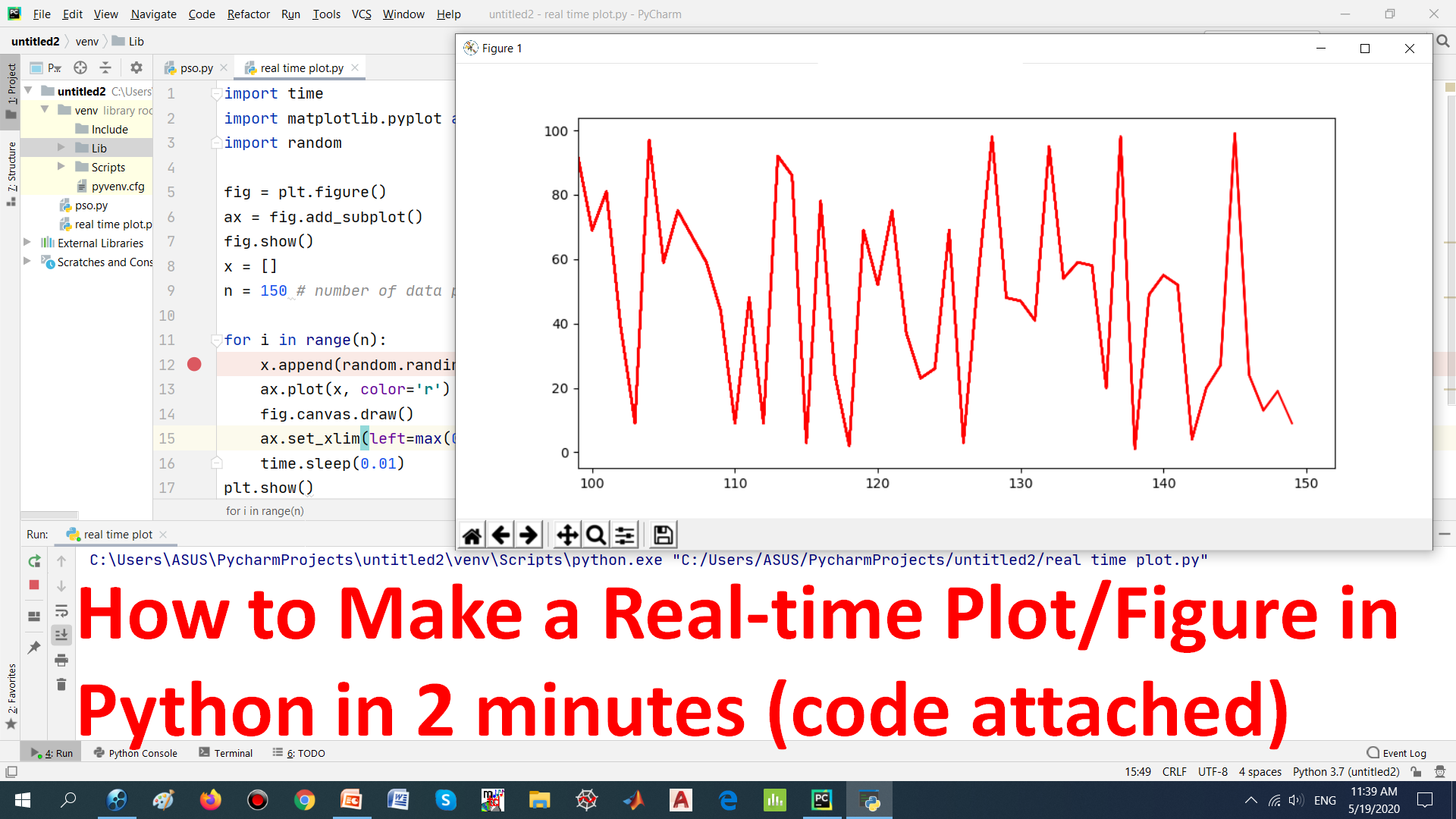 How to Make a Real time Plot or Figure in Python