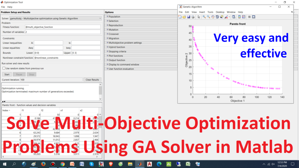 Multi Objective Genetic Algorithm Example In Matlab Archives – Learn ...