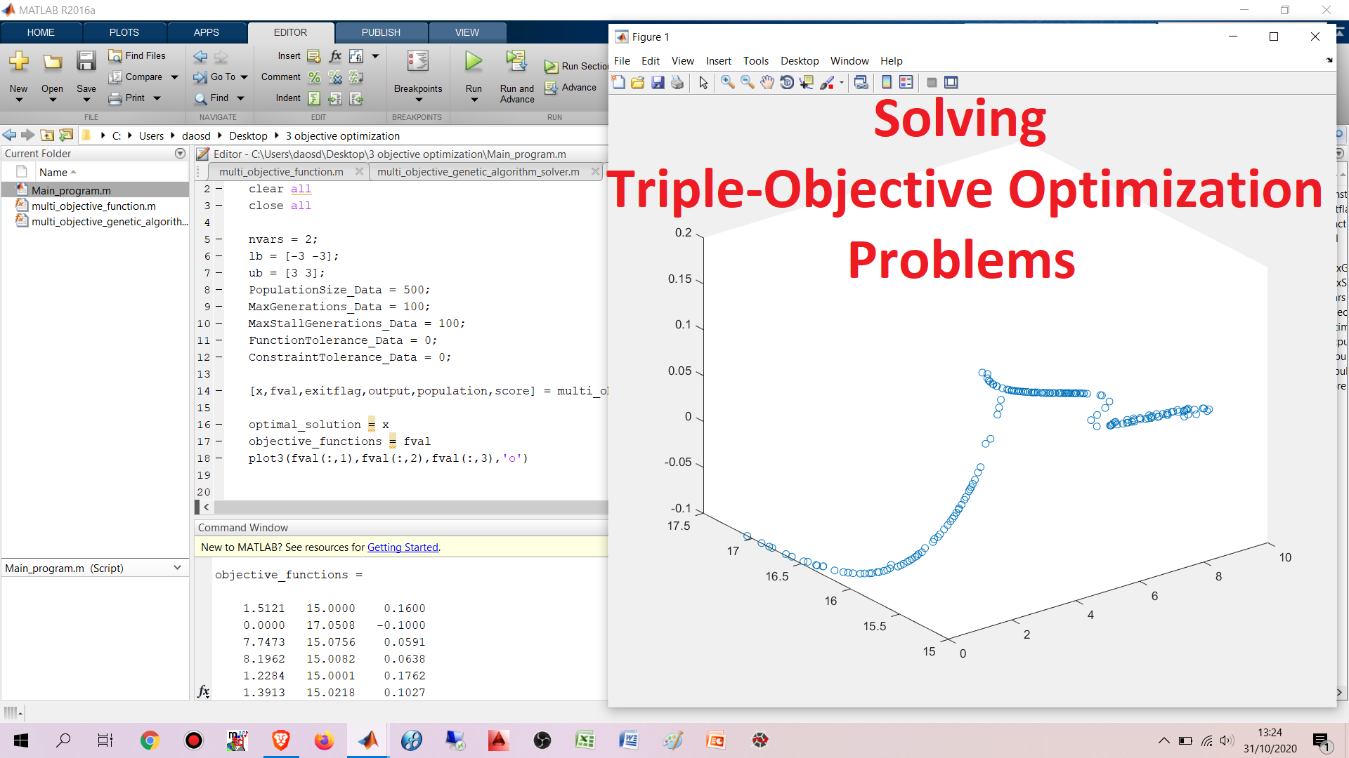 solving optimization problems on matlab