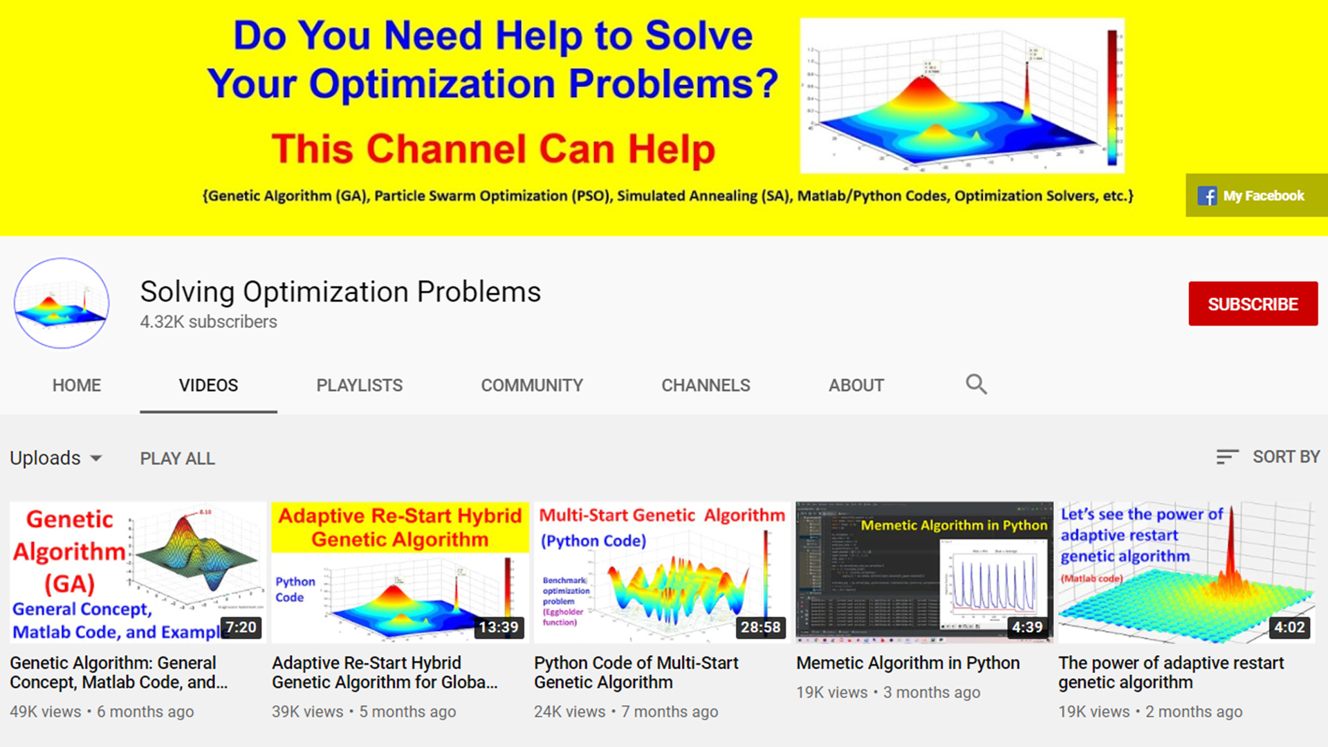 Introduction to my YouTube Channel: Solving Optimization Problems