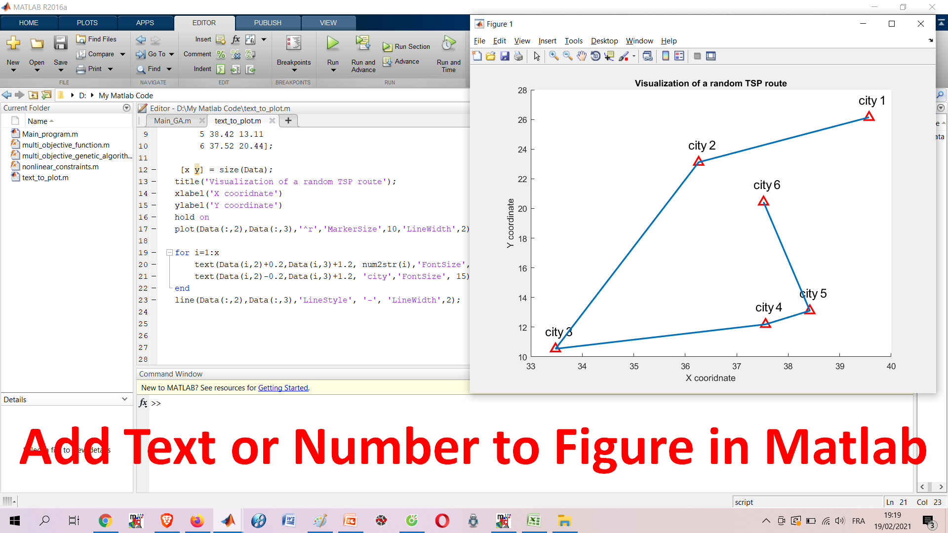 How to Add Text or Number to Figure in Matlab