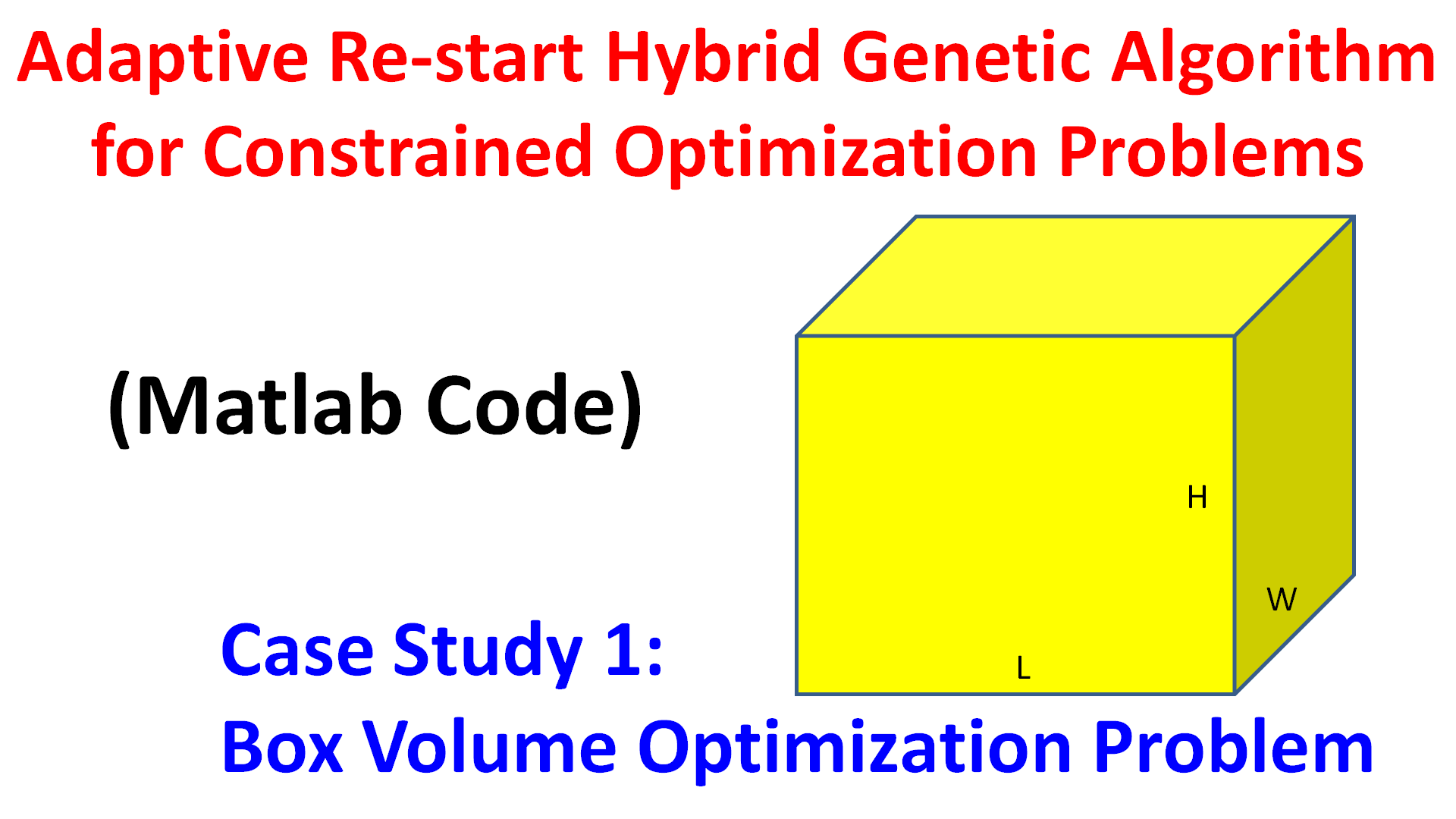 Adaptive Re-start Hybrid Genetic Algorithm for Constrained Optimization Problems (Case Study 1)