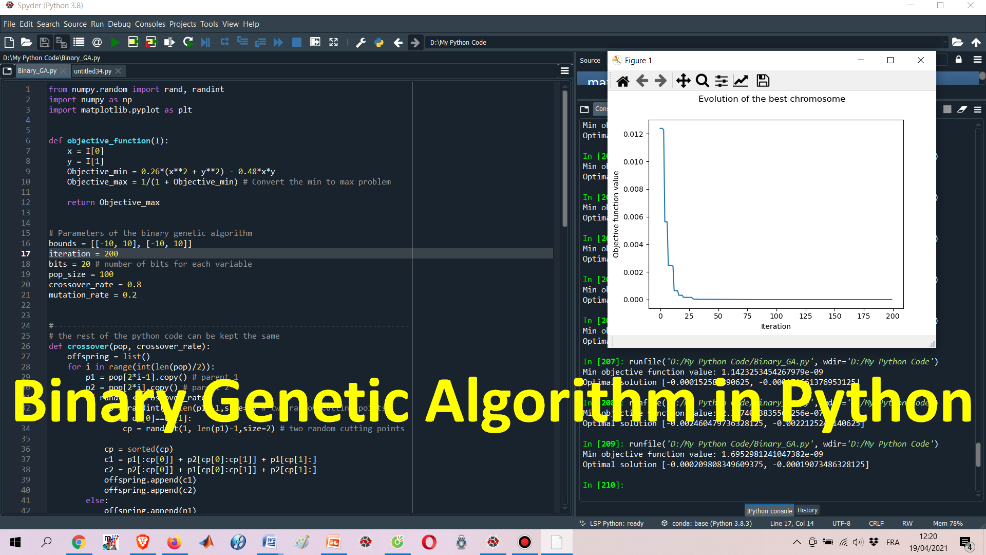 Binary Genetic Algorithm in Python