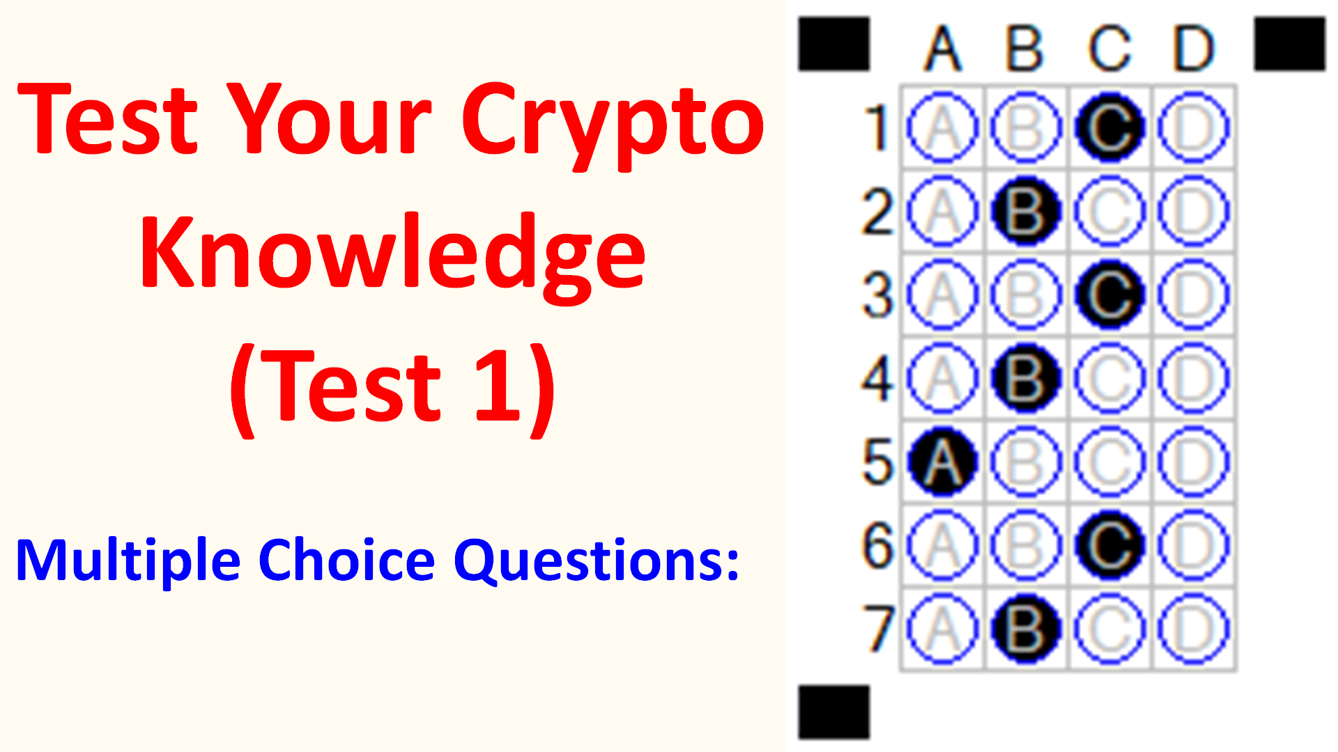 Test Your Crypto Knowledge (Test 1)