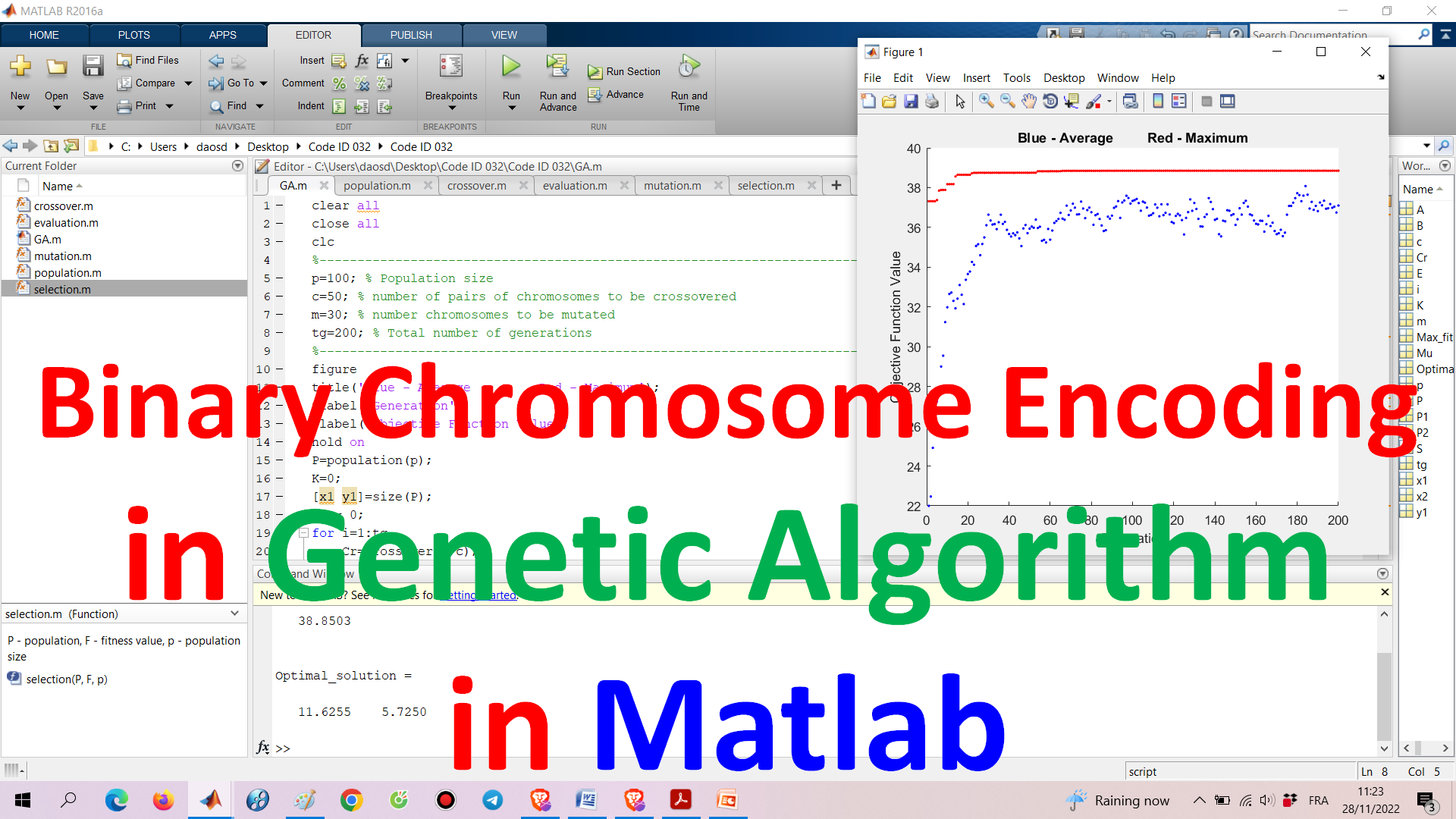 Binary Chromosome Encoding in Genetic Algorithm in Matlab
