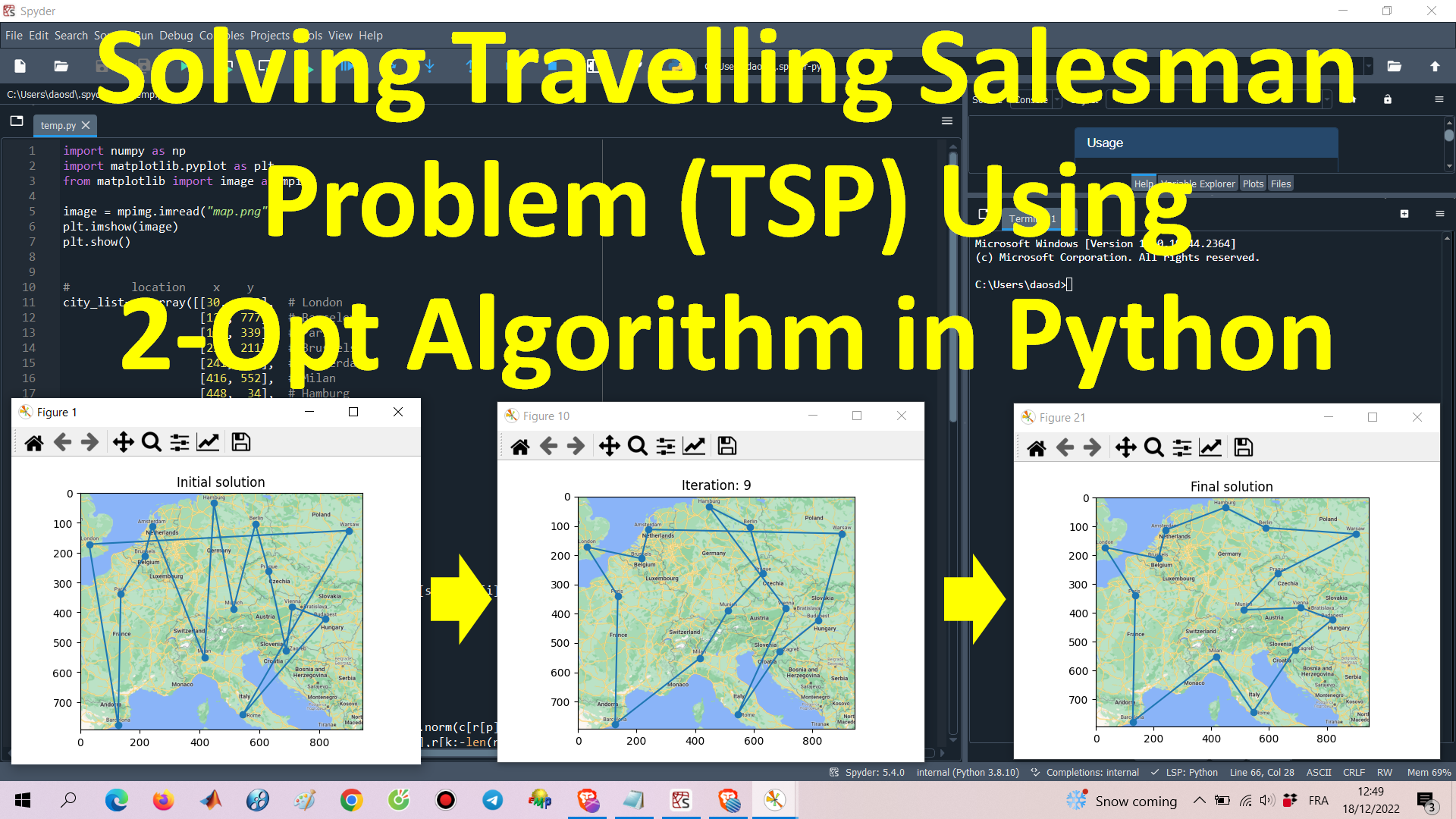 travelling salesman problem code in python