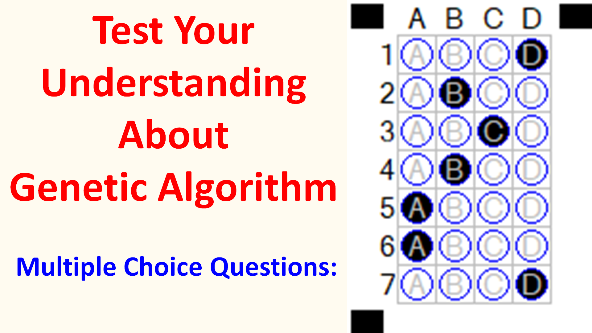Test Your Understanding About Genetic Algorithm